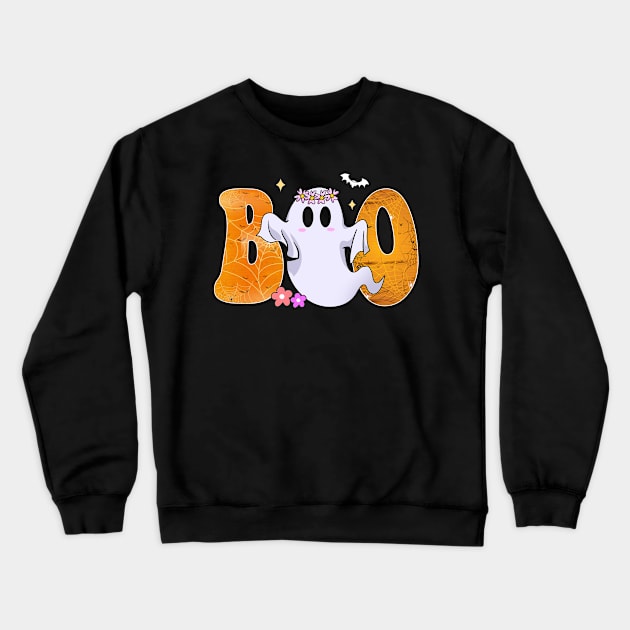 boo halloween Crewneck Sweatshirt by Leosit